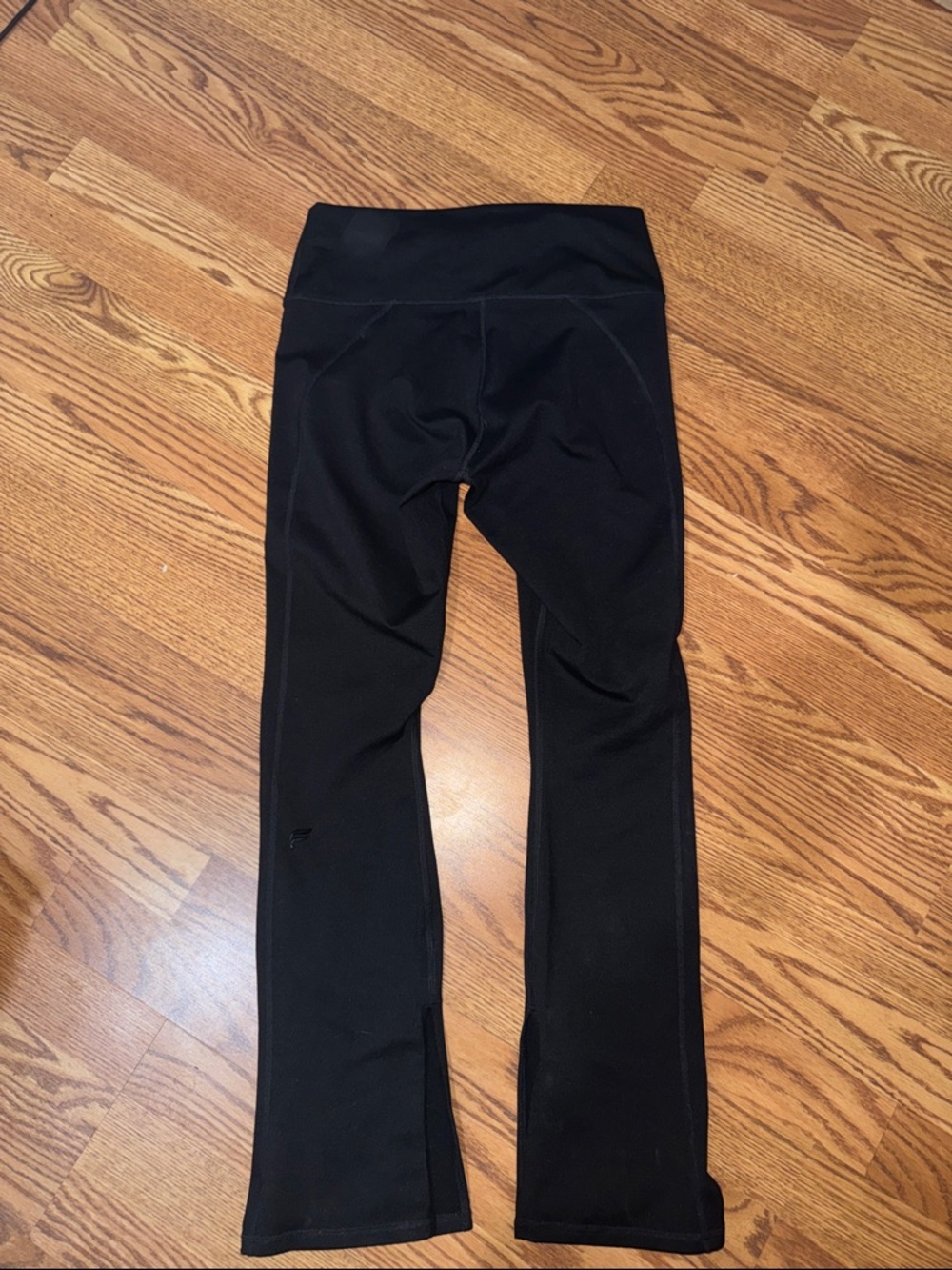Fabletics Black High-Rise Flare Leggings - Solid Black - Picture 3 of 4